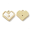 Brass Micro Pave Cubic Zirconia Charms KK-B072-18G-1