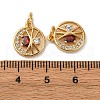 Brass Micro Pave Cubic Zirconia Pendants KK-P308-78G-3