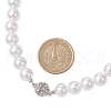 ABS Plastic Imitation Pearl & Alloy Magnetic Clasps Curtain Tiebacks HJEW-JM03410-01-3