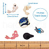 Kissitty 9pcs 9 style Alloy Enamel Brooches JEWB-KS0001-06-9