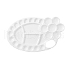 Oval with Flower Plastic Watercolor Oil Palette PW-WG57348-04-1