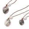 Mother's Day Jewellery Summer Beach Natural Cultured Freshwater Pearl & Natural Shell Pendant Necklaces NJEW-JN05100-05-1