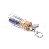 Natural Lapis Lazuli Chips inside Glass Wishing Bottle Pendant Decoration HJEW-JM03306-03-5