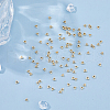 FIBLOOM 100Pcs Brass Beads KK-FI0001-04G-5