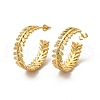 Rack Plating Brass Leaf Wrap Stud Earrings EJEW-P221-25G-1