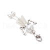 7Pcs 7 Styles Angel Glass Pearl Pendant Decorations HJEW-JM03026-4