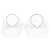 Fingerinspire 2Pcs 2 Styles Bridal Rhinestones Pearl Mesh Veil Cloth Hair Bands MRMJ-FG0001-16A-1