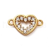 925 Sterling Silver Micro Pave Cubic Zirconia Connector Charms STER-U009-03G-02-1