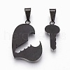 304 Stainless Steel Split Pendants STAS-F168-22B-2
