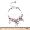 Alloy Enamel European Beads Charm Bracelets BJEW-F495-22P-3
