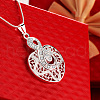 Fashion Tin Alloy Pendant Necklaces NJEW-BB21640-6