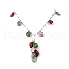 Colorful Nuggets Acrylic Pendant 304 Stainless Steel Cable Chain Necklaces NJEW-JN05303-2