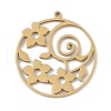 304 Stainless Steel Pendants STAS-B062-05G-1