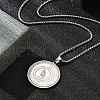 304 Stainless Steel Rhinestone Pendant Necklaces for Women NJEW-U021-05P-3