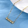 925 Sterling Silver Micro Pave Clear Cubic Zirconia Rectangle Pendant Necklaces for Women NJEW-D316-02G-3
