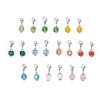 20Pcs 10 Colors Round Glass Pendants Decorations HJEW-JM03406-02-2