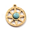 Natural Gemstone Charms STAS-I189-03G-3