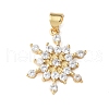 Brass Micro Pave Cubic Zirconia Pendants KK-A252-04G-1