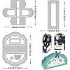 3Pcs 3 Styles Carbon Steel Cutting Dies Stencils DIY-WH0309-819-2