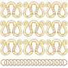 SUNNYCLUE 12Pcs Brass Micro Pave Clear Cubic Zirconia S-Hook Clasps KK-SC0003-42-1