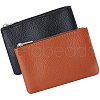 CRASPIRE 2Pcs 2 Colors Litchi Print PU Leather Zip Pouches ABAG-CP0001-08C-1