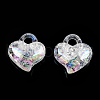 Transparent Crackle Acrylic Pendants MACR-ZX022-29G-2