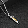 Stylish Stainless Steel Syringe Shaped Pendant Necklaces for Women's Daily Wear PP8422-1