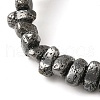 Electroplated Natural Lava Rock Beads Strands G-L606-D02-01D-2