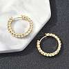 Brass Hoop Earrings EJEW-D320-22G-3