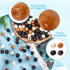 GOMAKERER 240Pcs 4 Styles Wood European Beads WOOD-GO0001-11-5