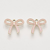 Light Gold Plated Alloy Pendants X-ENAM-T009-40A-1