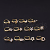 316L Surgical Stainless Steel Micro Pave Clear Cubic Zirconia Nose Rings WG1DB5B-23-2