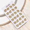 Valentine's Day Heart with Word Love Brass Micro Pave Clear Cubic Zirconia Stud Earrings EJEW-D305-22G-01-2
