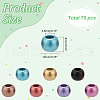 ARRICRAFT 70pcs 7 Colors Rondelle Spray Painted Acrylic Beads ACRP-AR0001-08-2