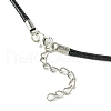 Angel Shape Alloy with Glass Pendant Necklaces NJEW-JN04560-03-5