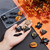 SUNNYCLUE 16Pcs 4 Styles Halloween Silicone Beads SIL-SC0002-09-3
