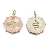 Brass Micro Pave Clear Cubic Zirconia Pendants ZIRC-S067-014-NR-3