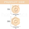 2Pcs 2 Styles Beech Wooden Bangle & Bracelet & Finger Ring & Beads Display Holder Tray AJEW-YW0001-26-2
