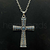 Alloy Rhinestone Cross Pendant Necklaces NX3454-5-1