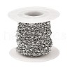 Tarnish Resistant Handmade 304 Stainless Steel Twist Link Chains CHS-G025-07P-3