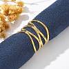 304 Stainless Steel Multilayer Open Cuff Rings for Women RJEW-Z077-01G-02-1