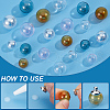 GOMAKERER 20Pcs 20 Styles Handmade Blown Glass Globe Beads GLAA-GO0001-09A-3