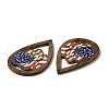 American Flag Theme Single Face Printed Aspen Wood Pendants WOOD-G014-01E-4