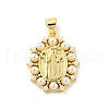 Brass with ABS Plastic Imitation Pearl Pendants FIND-Z023-04A-1