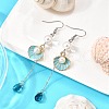 Alloy Shell Shape Dangle Earrings EJEW-TA00655-1