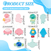   50Pcs 5 Styles Space Theme Opaque Resin Decoden Cabochons RESI-PH0002-20-2