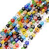 Handmade Millefiori Glass Bead Strands X-LAMP-J035-6mm-39-1