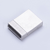 Tarnish Resistant 304 Stainless Steel Magnetic Clasps with Glue-in Ends STAS-G163-26P-3