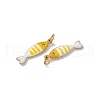 304 Stainless Steel Enamel Pendants STAS-P394-05G-02-2