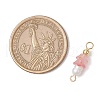 Frosted Flower Natural Cultured Freshwater Pearl & Acrylic Connector Charms PALLOY-JF03590-05-2